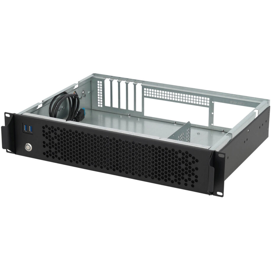 Sliger CX2130x, 2U 13in Rackmount Server Case - 3.5in HDD Cage, MicroATX and SFX PSU Support