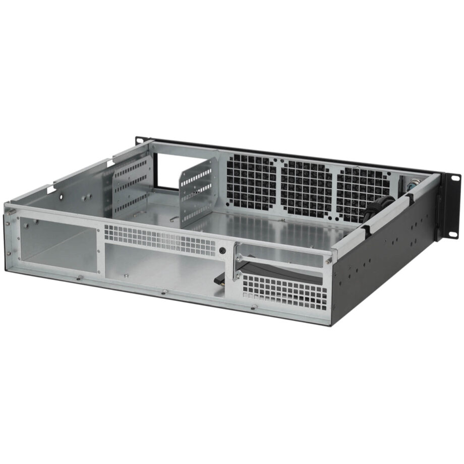 Sliger CX2151c, 2U 15in Rackmount Server Case - 3.5in bay, PCIe 4.0 Riser for 2-Slot GPU, MicroATX and SFX PSU Support