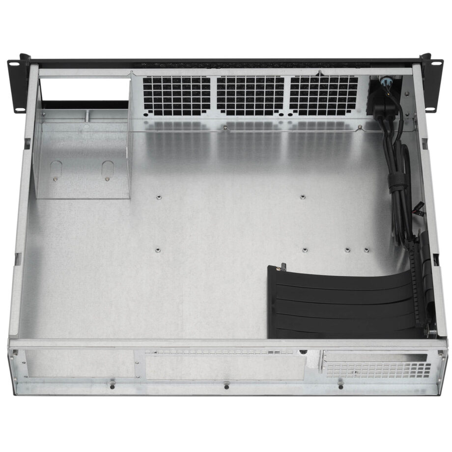 Sliger CX2151c, 2U 15in Rackmount Server Case - 3.5in bay, PCIe 4.0 Riser for 2-Slot GPU, MicroATX and SFX PSU Support