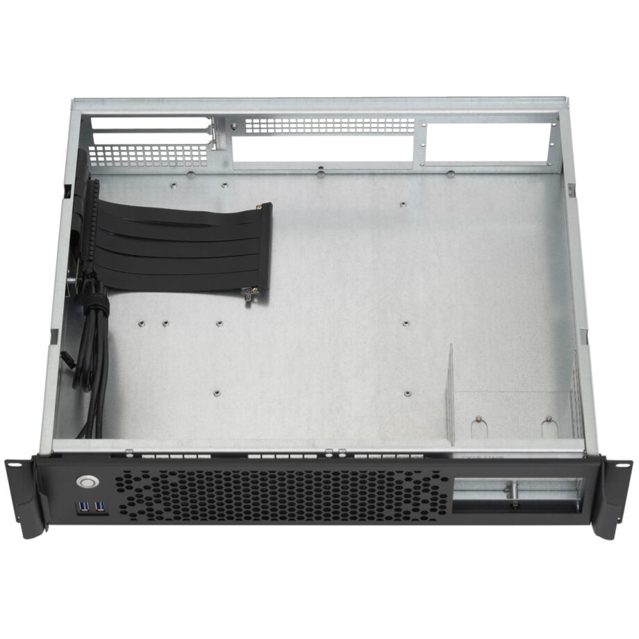 Sliger CX2151c, 2U 15in Rackmount Server Case - 3.5in bay, PCIe 4.0 Riser for 2-Slot GPU, MicroATX and SFX PSU Support