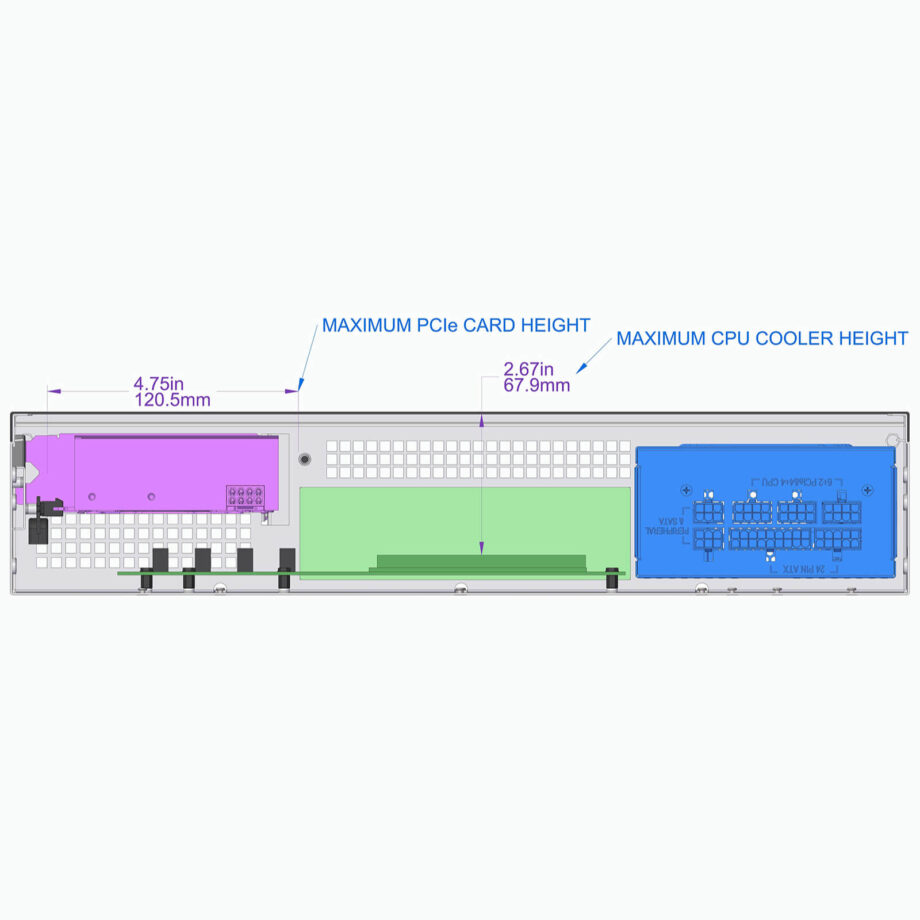 Sliger CX2151c, 2U 15in Rackmount Server Case - 3.5in bay, PCIe 4.0 Riser for 2-Slot GPU, MicroATX and SFX PSU Support