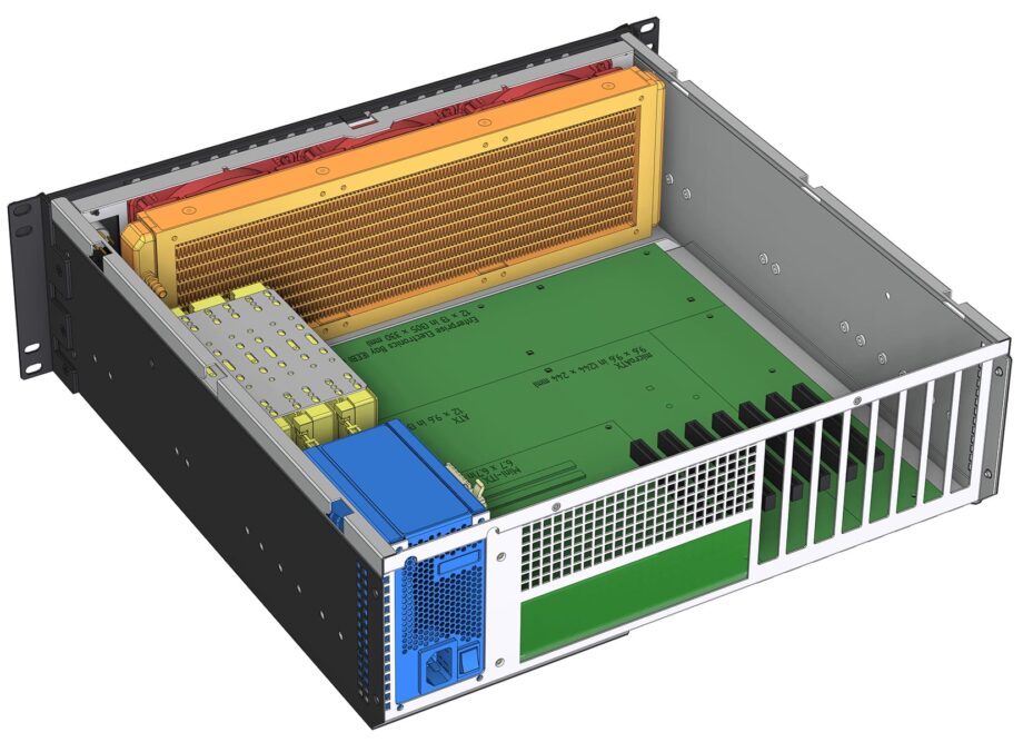 Sliger CX3170a XL, 3U 17in Rackmount Server Case - Large eATX and 360mm AIO Support