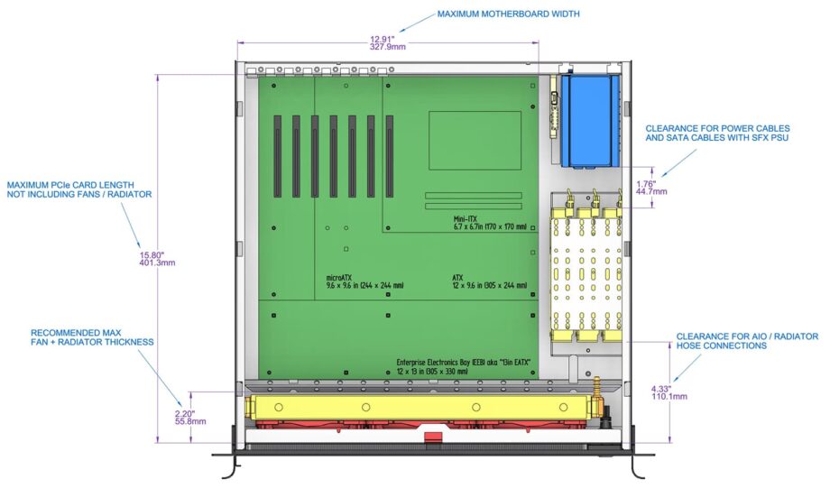 Sliger CX3170a XL, 3U 17in Rackmount Server Case - Large eATX and 360mm AIO Support