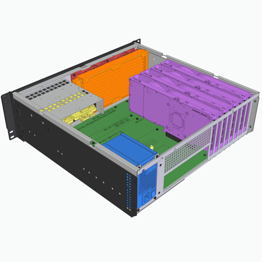 Sliger CX3170i XL, 3U 17in Rackmount Server Case - 5.25in bay, Large eATX and 360mm AIO Support