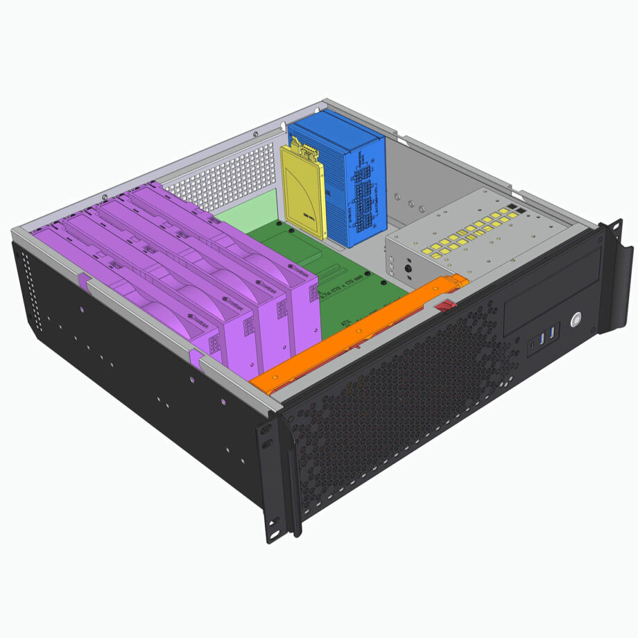 Sliger CX3170i XL, 3U 17in Rackmount Server Case - 5.25in bay, Large eATX and 360mm AIO Support