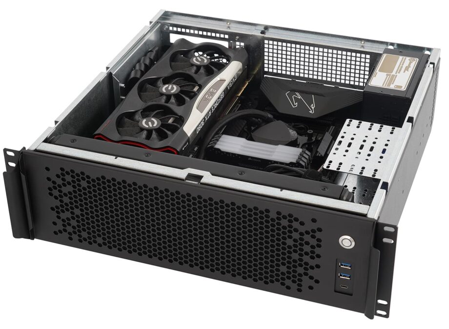 Sliger CX3171a XL, 3U 17in Rackmount Server Case - Large GPU, eATX and 360mm AIO Support