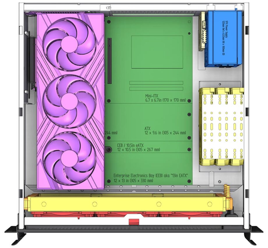 Sliger CX3171a XL, 3U 17in Rackmount Server Case - Large GPU, eATX and 360mm AIO Support