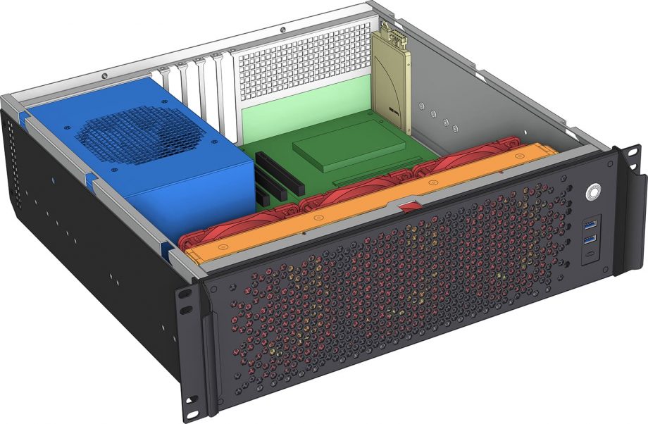 Sliger CX3172a, 3U 17in Rackmount Server Case - ATX PSU and 360mm AIO Support