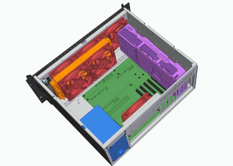 Sliger CX4150a, 4U 15in Rackmount Server Case - 360mm AIO Support