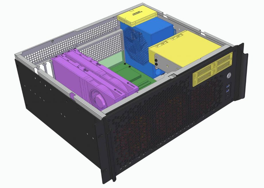 Sliger CX4150i, 4U 15in Rackmount Server Case - 5.25" Bay and 360mm AIO Support