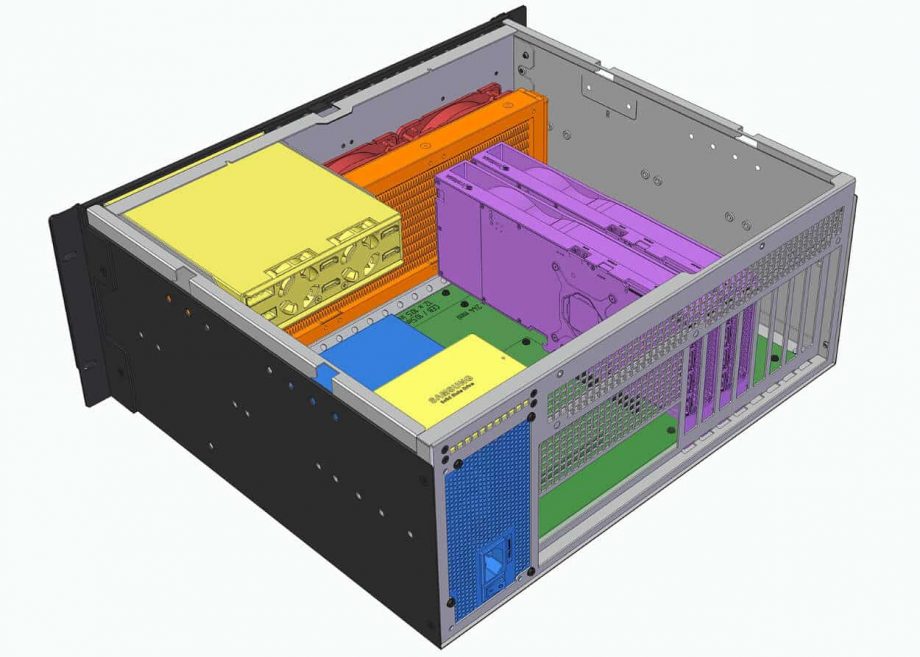 Sliger CX4150i, 4U 15in Rackmount Server Case - 5.25" Bay and 360mm AIO Support