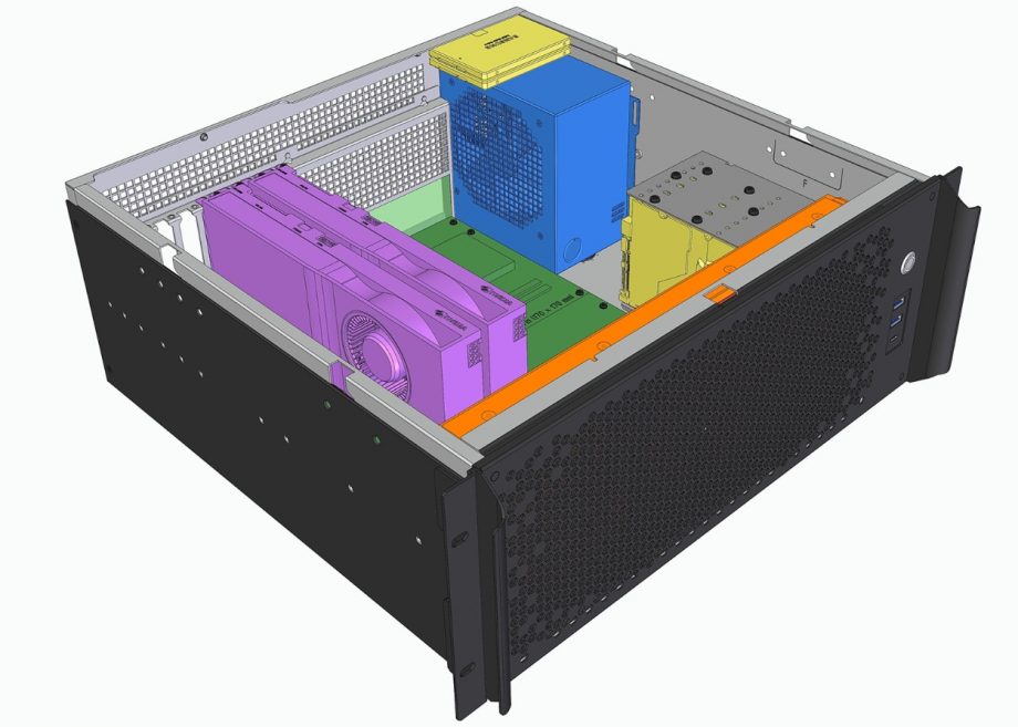 Sliger CX4170a, 4U 17in Rackmount Server Case - 360mm AIO Support