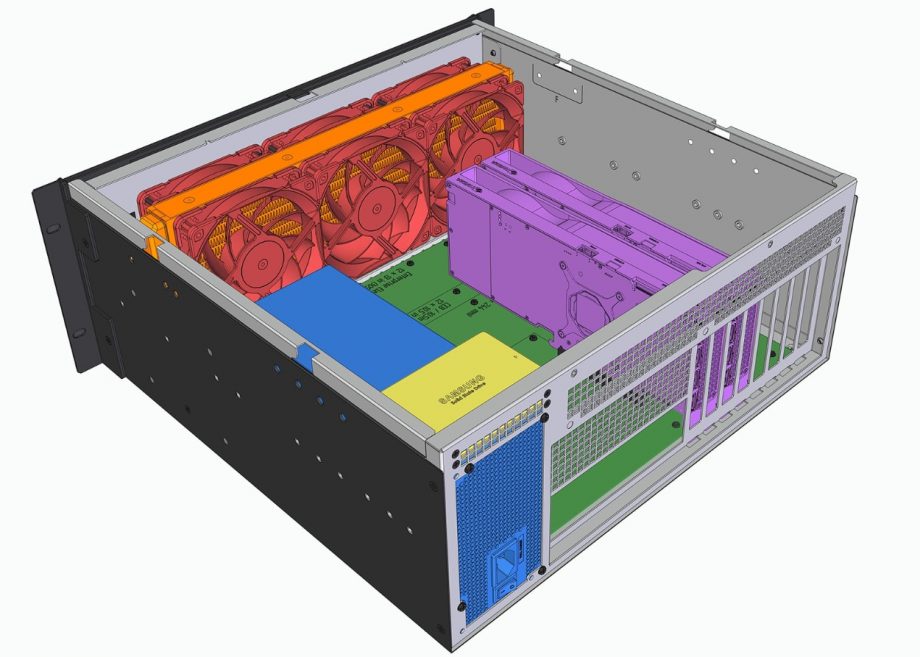 Sliger CX4170a, 4U 17in Rackmount Server Case - 360mm AIO Support