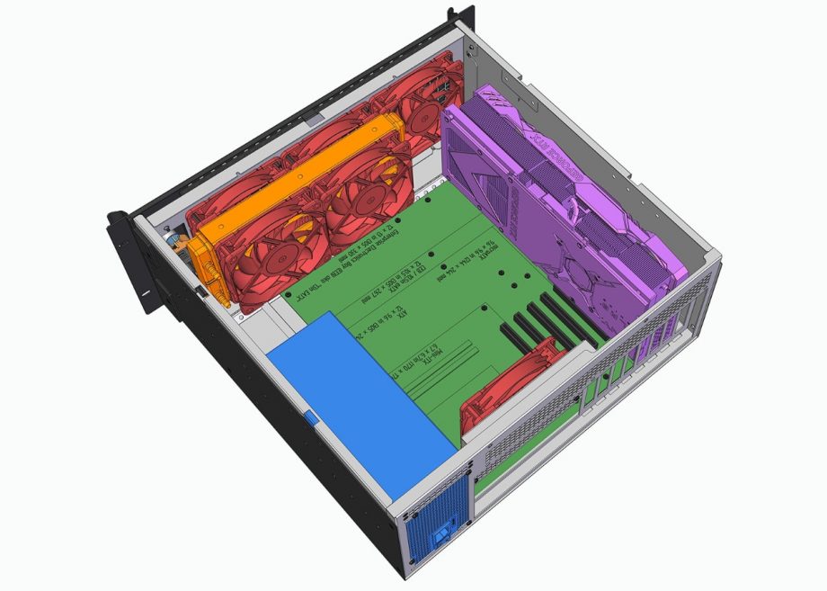 Sliger CX4170a, 4U 17in Rackmount Server Case - 360mm AIO Support