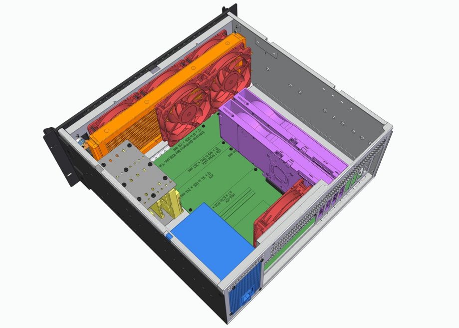 Sliger CX4170a, 4U 17in Rackmount Server Case - 360mm AIO Support