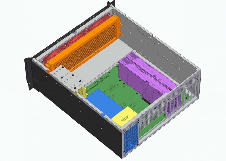 Sliger CX4200a, 4U 20in Rackmount Server Case - eATX and 360mm AIO Support