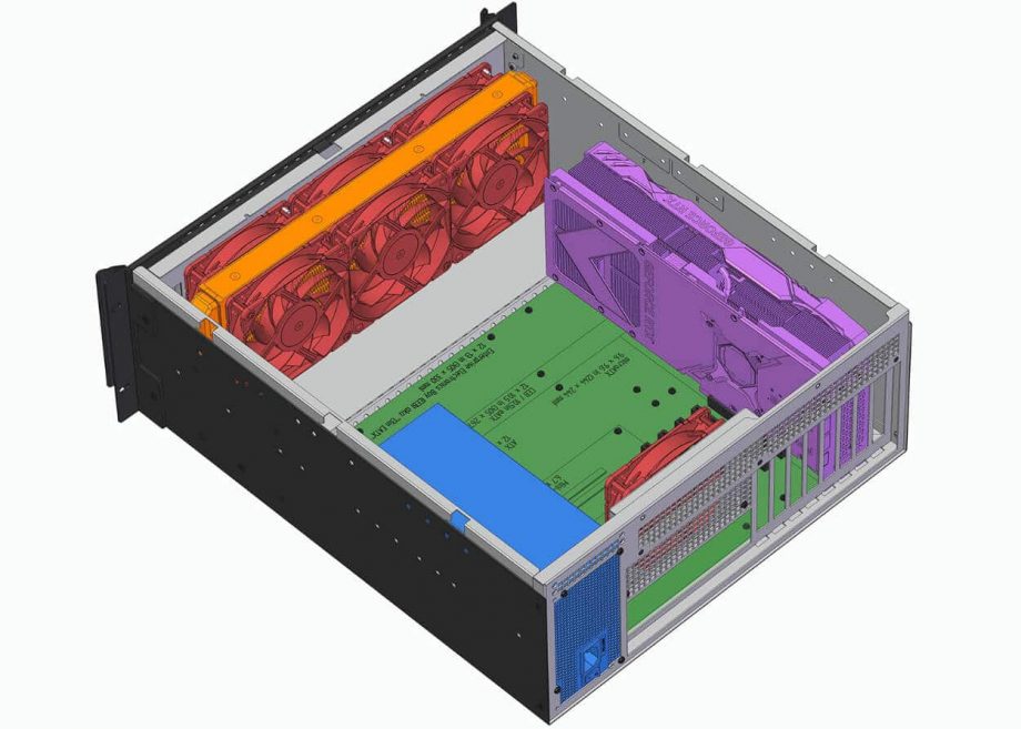 Sliger CX4200a, 4U 20in Rackmount Server Case - eATX and 360mm AIO Support