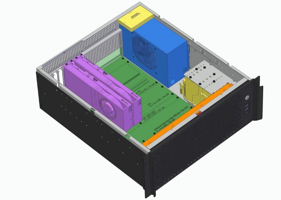 Sliger CX4200a, 4U 20in Rackmount Server Case - eATX and 360mm AIO Support