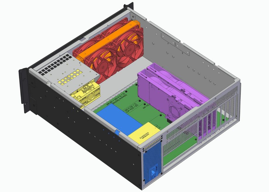 Sliger CX4200e, 4U 20in Rackmount Server Case - eATX and 240mm AIO Support with 5.25" bays