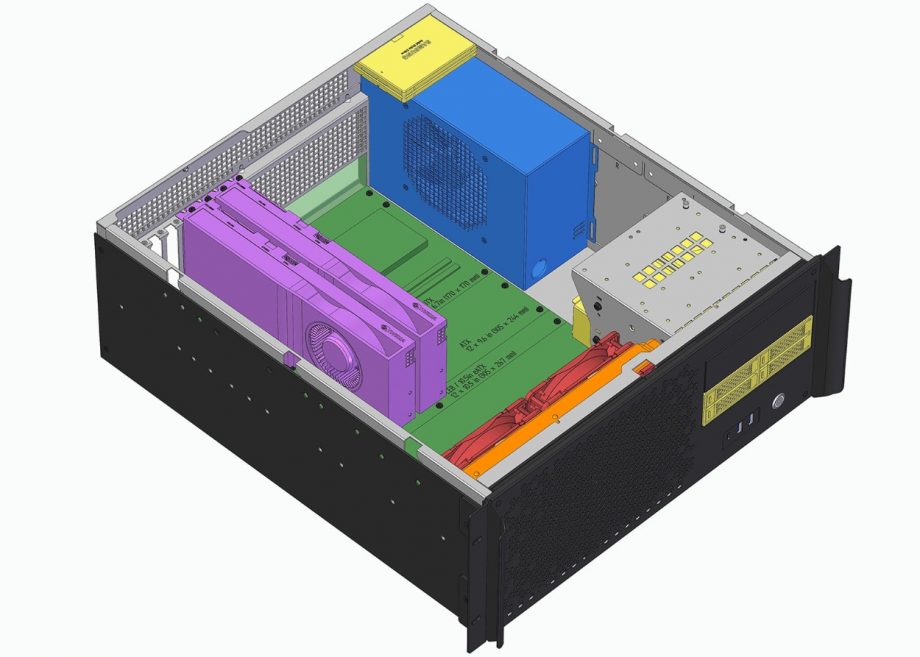 Sliger CX4200e, 4U 20in Rackmount Server Case - eATX and 240mm AIO Support with 5.25" bays