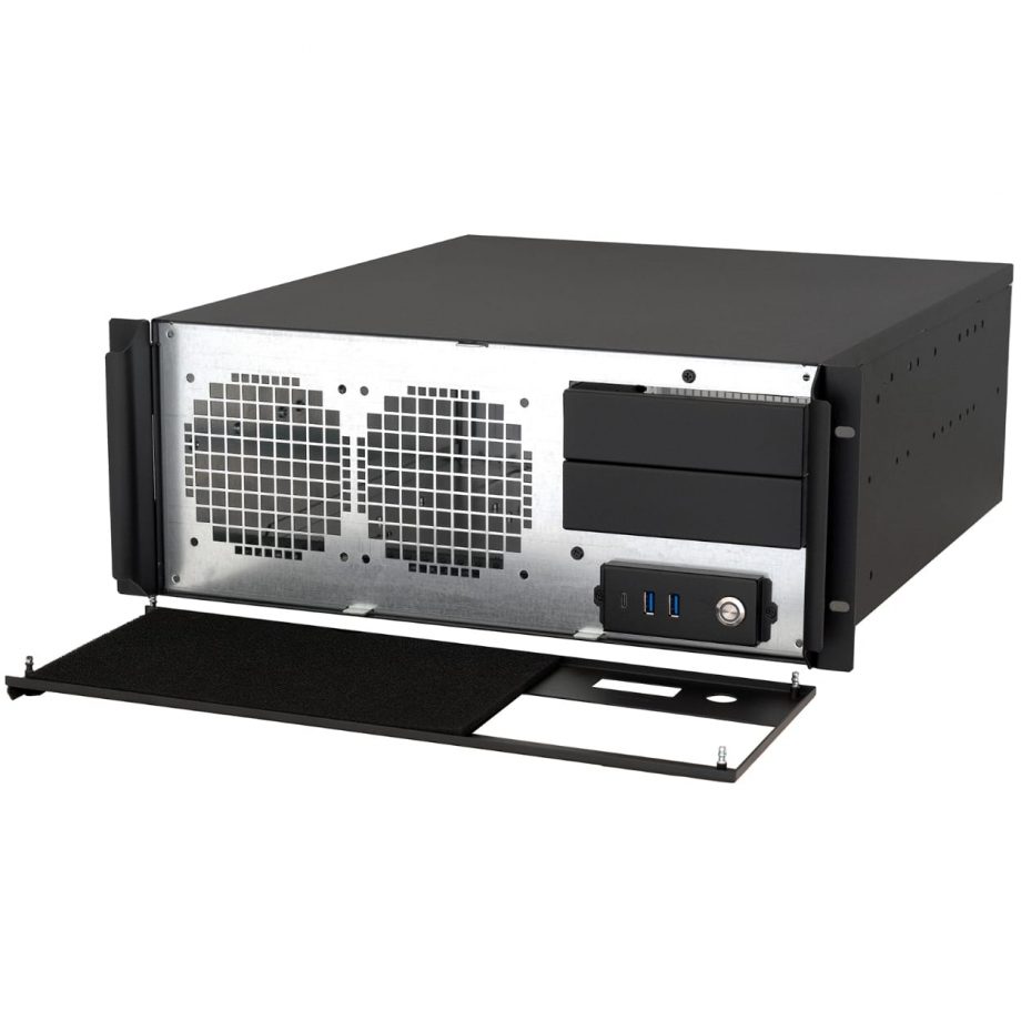 Sliger CX4200e, 4U 20in Rackmount Server Case - eATX and 240mm AIO Support with 5.25" bays