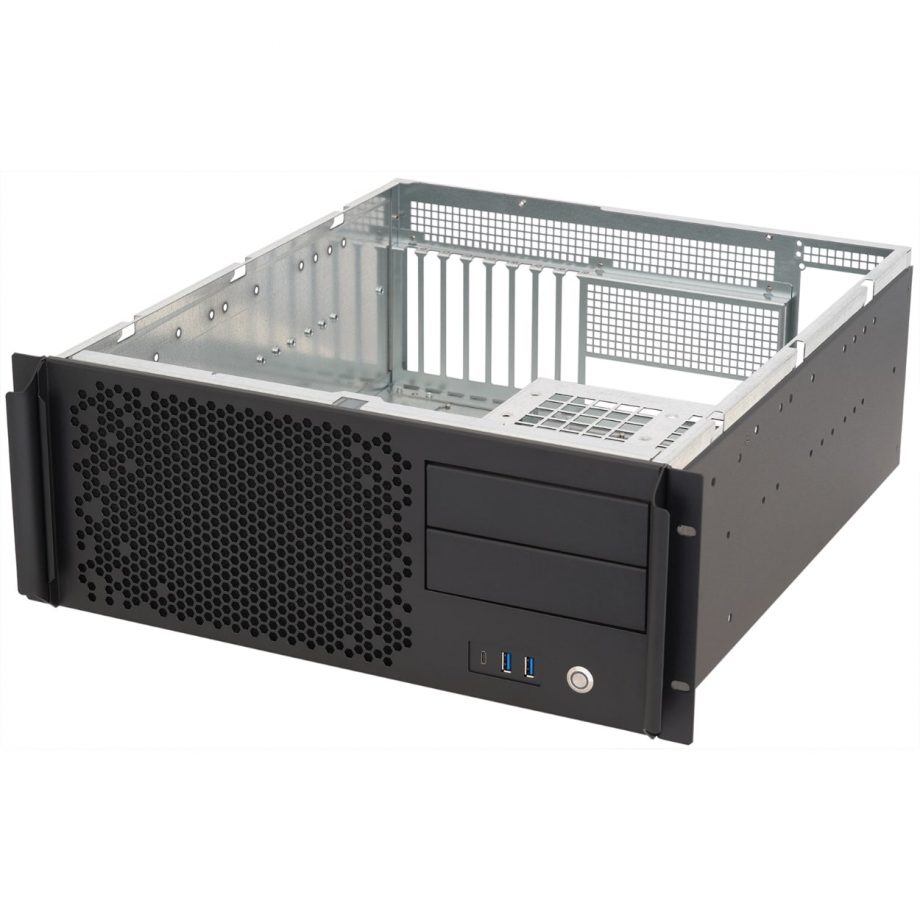 Sliger CX4200e, 4U 20in Rackmount Server Case - eATX and 240mm AIO Support with 5.25" bays