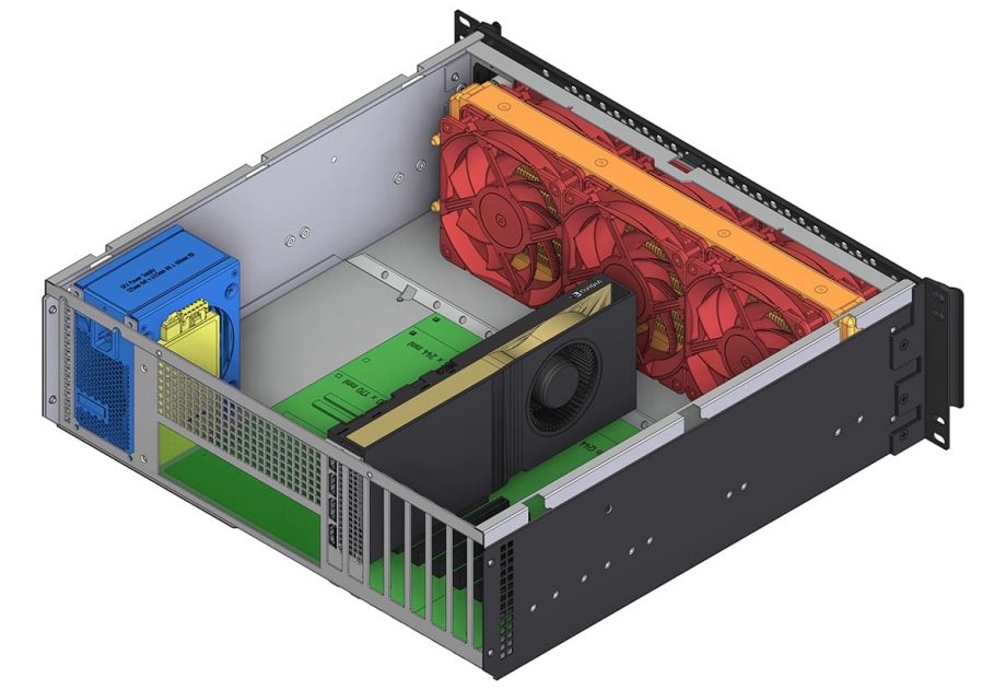 Sliger CX3170a, 3U 17in Rackmount Server Case - 360mm AIO Support