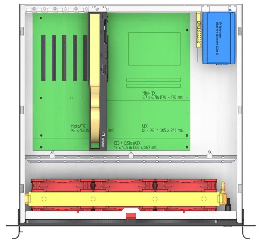 Sliger CX3170a, 3U 17in Rackmount Server Case - 360mm AIO Support